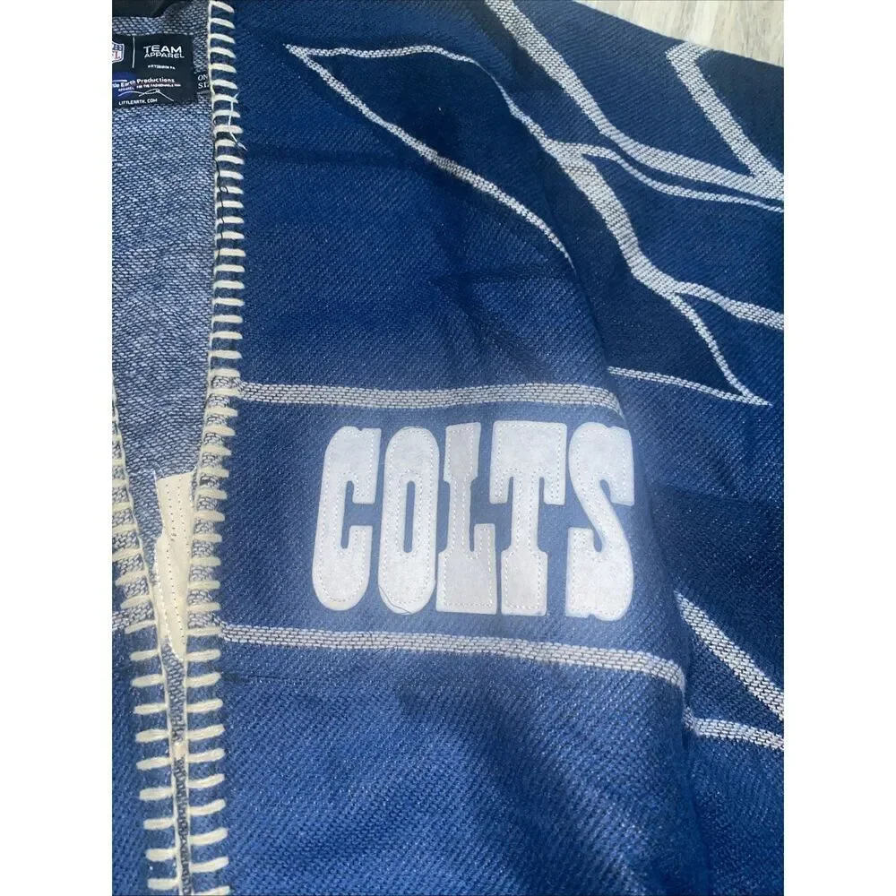 NFL COLTS Whipstitch Woven Poncho Jacket Blush Cape Team Apparel